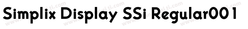 Simplix Display SSi Regular001001字体转换